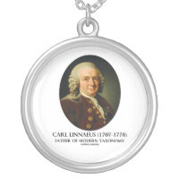 Carl Linnaeus Father Of Modern Taxonomy Round Pendant Necklace