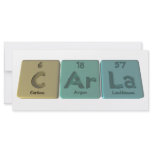 Carla as Carbon Argon Lanthanum Customized Rack Card