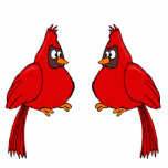 Carlee & Carlie Cardinal Acrylic Cut Out