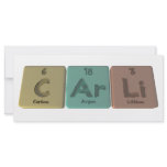 Carli as Carbon Argon Lithium Rack Card Template