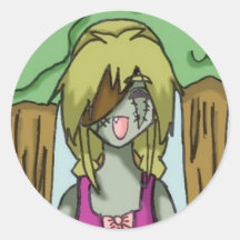 Carlie The Zombie Girl Stickers