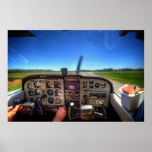 Carlinga de Skyhawk en HDR Poster