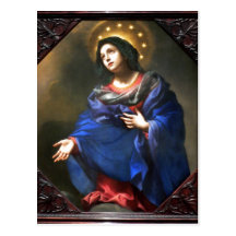 Carlo Dolci , Italy, 1616-1686 Madonna in Glory ,  Postcard