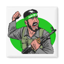 Carlos Latuff's Hamas Fighter T-shirt Refrigerator Magnet
