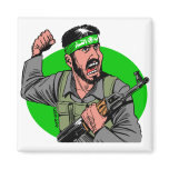 Carlos Latuff's Hamas Fighter T-shirt Refrigerator Magnet
