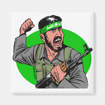Carlos Latuff's Hamas Fighter T-shirt Refrigerator Magnet