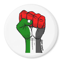 Carlos Latuff's Palestinian Fist Magnet