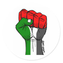 Carlos Latuff's Palestinian Fist Sticker