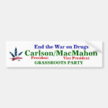 CARLSON/MACMAHON GRASSROOTS PARTY 2012 BUMPER STICKER