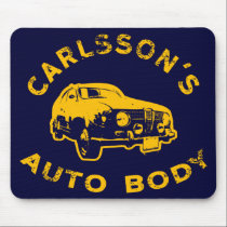 carlsson-auto-body_gold mousepads by griffingear carlsson-auto-body_gold mousepads