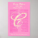 Carly Rebecca Torah Portion Bat Mitzvah Art Gift Poster