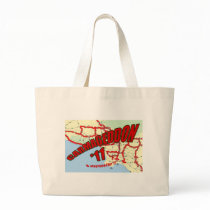 CARMAGEDDON 405 Gridlock in Los Angeles Get it now Tote Bags