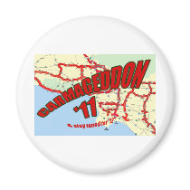 CARMAGEDDON 405 Gridlock in Los Angeles Get it now Refrigerator Magnet