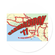 CARMAGEDDON 405 Gridlock in Los Angeles Get it now Stickers