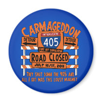Carmageddon - 405 - Los Angeles Refrigerator Magnet