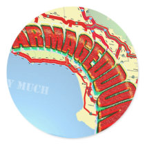 Carmageddon Will Los Angeles Freeways be the same? Round Stickers