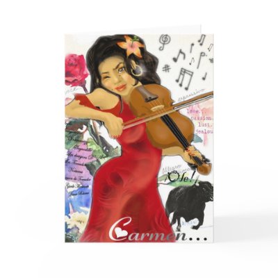 Carmen Greeting Card by CYSOrchestra