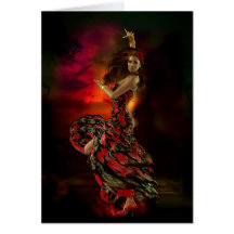 Carmen Spanish Dancer Card