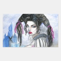 carmilla, blood, goth, gothic, vampire, castle, hazy, beautiful, beauty, gorgeous, 16th, century, alluring, Sticker with custom graphic design