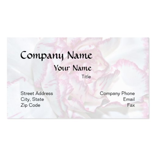 Carnation Background Business Card