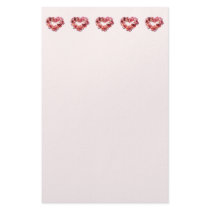 Carnation Heart Customized Stationery