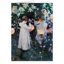 Carnation, Lily, Lily, Rose - John Singer Sargent Greeting Cards