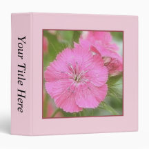 Carnation Pink Sweet Williams Binders