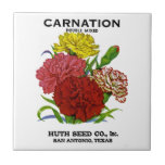 Carnation Vintage Seed Packet Ceramic Tiles