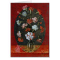 Carnations In A Glass Vase card