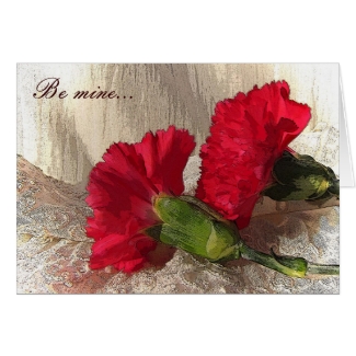 Carnations on Brocade Valentine