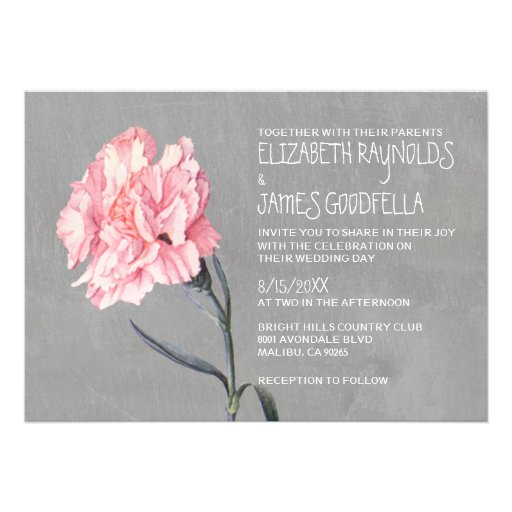Carnations Wedding Invitations