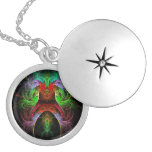 Carnaval Abstract Silver Locket
