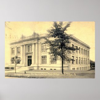 Carnegie Library, State College, Pennsylvania 1909 print
