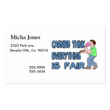 Carnies Think Everything Is Fair Business Card Template