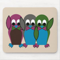 Carnival at the Zoo - 3 Penguin-Kids mousepads