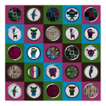 Carnival at the Zoo - Art Clocks - Clock Art posters