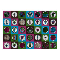 Carnival at the Zoo - Art Clocks - Clock Art posters