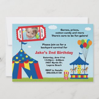 Carnival Birthday Party Invitation