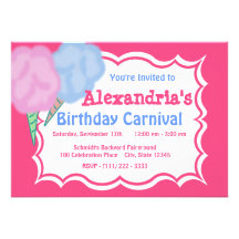 Carnival Birthday Personalized Invitation