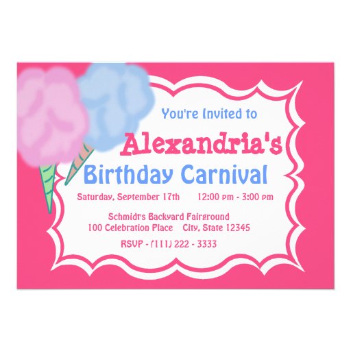 Carnival Birthday Personalized Invitation