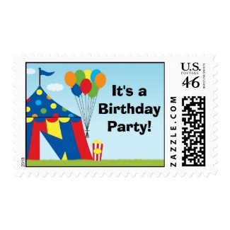 Carnival Birthday Postage Stamp