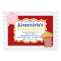 Carnival Birthday Primary Colors invitations