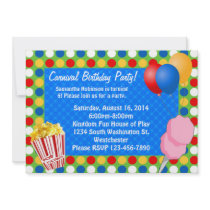 Carnival Bright Lights Custom Invitations