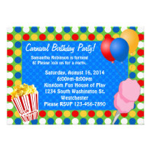 Carnival Bright Lights Custom Invitations