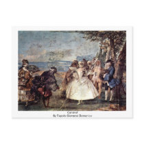 Carnival By Tiepolo Giovanni Domenico Postcard
