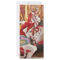 Carnival - Carousel Horses Rack Card Design