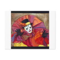 Carnival Clown Post Card