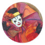 Carnival Clown Round Sticker
