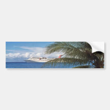Carnival cruise ship docked at Grand Cayman Island Bumper Sticker