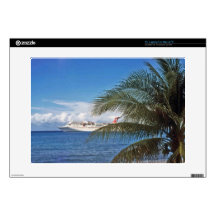 Carnival cruise ship docked at Grand Cayman Island Decals For 15" Laptops